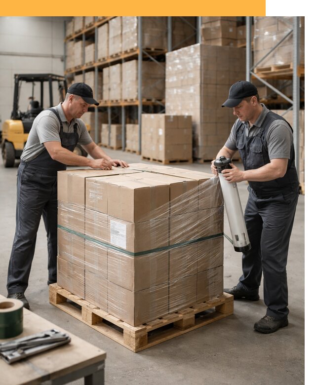 Упаковка и паллетирование грузов от 3637 руб: защита и крепление