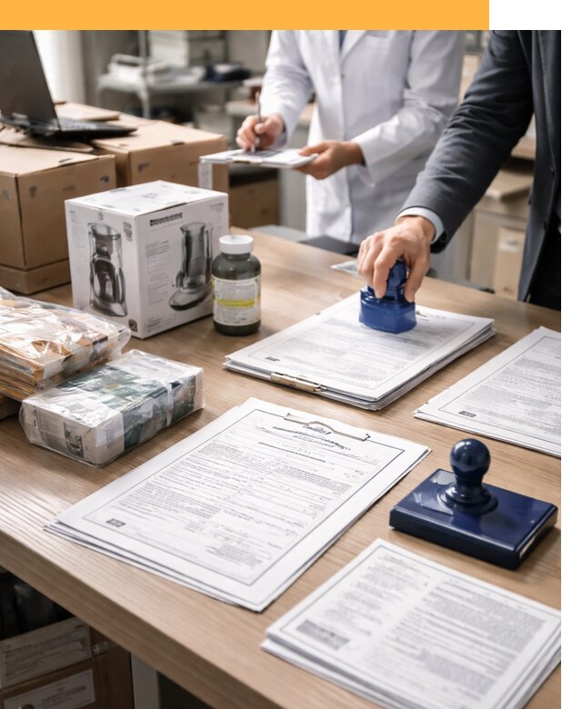 Сертификация импортных товаров от 12468 с таможенным сопровождением